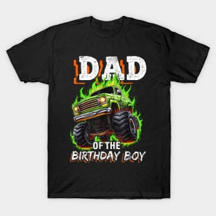Dad Of The Birthday Boy Monster Truck Birthday Novelty T-Shirt